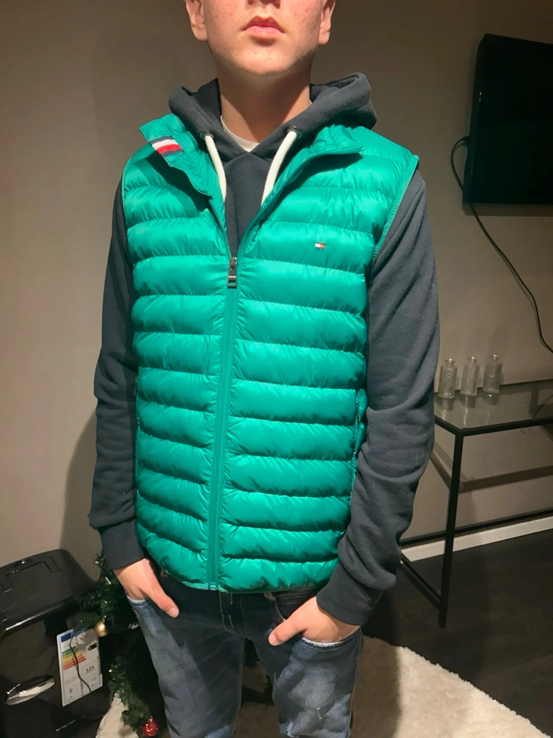 Grön dunväst från Tommy Hilfiger