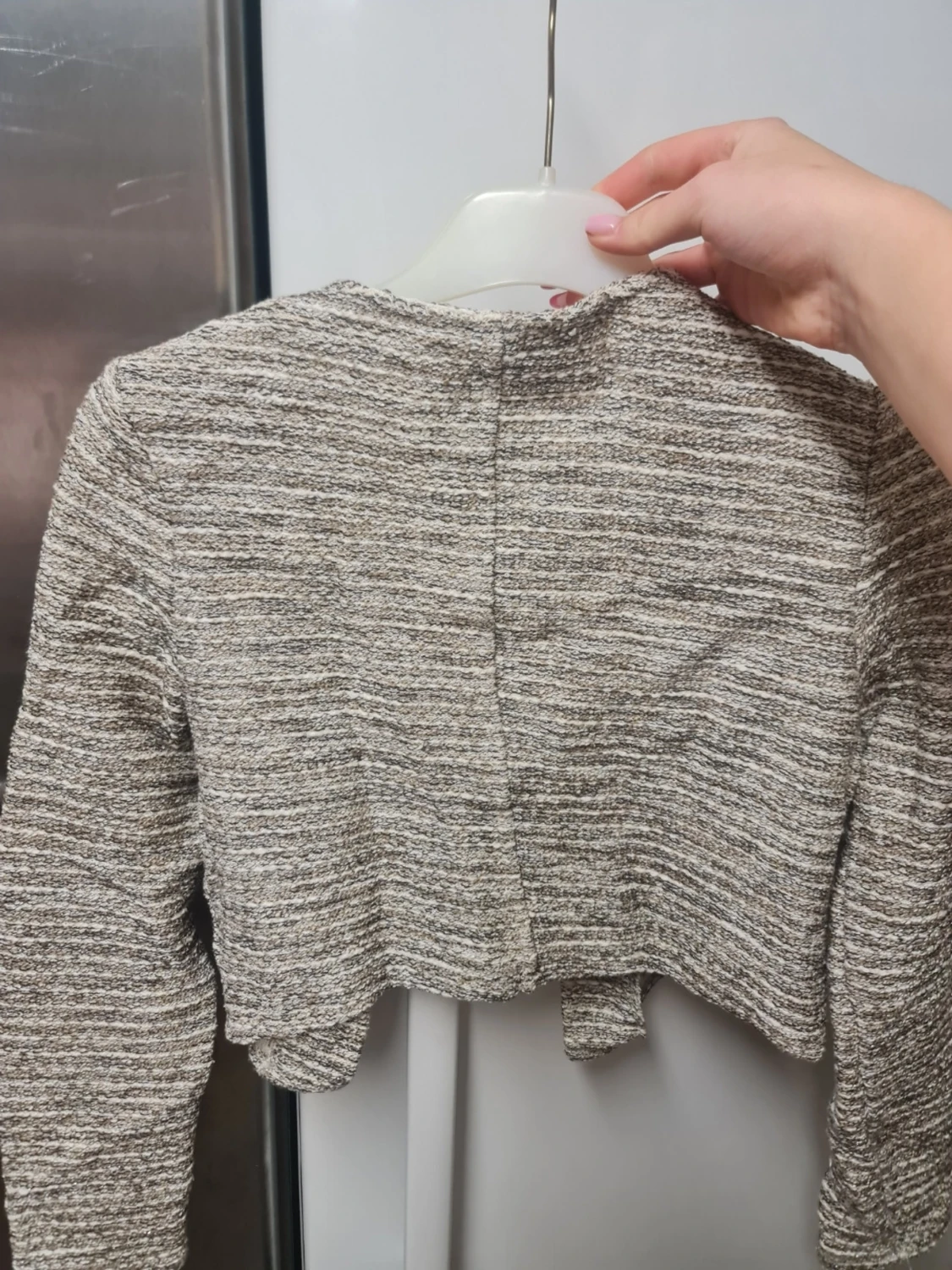 Randig croppad kofta från Gina Tricot - 3