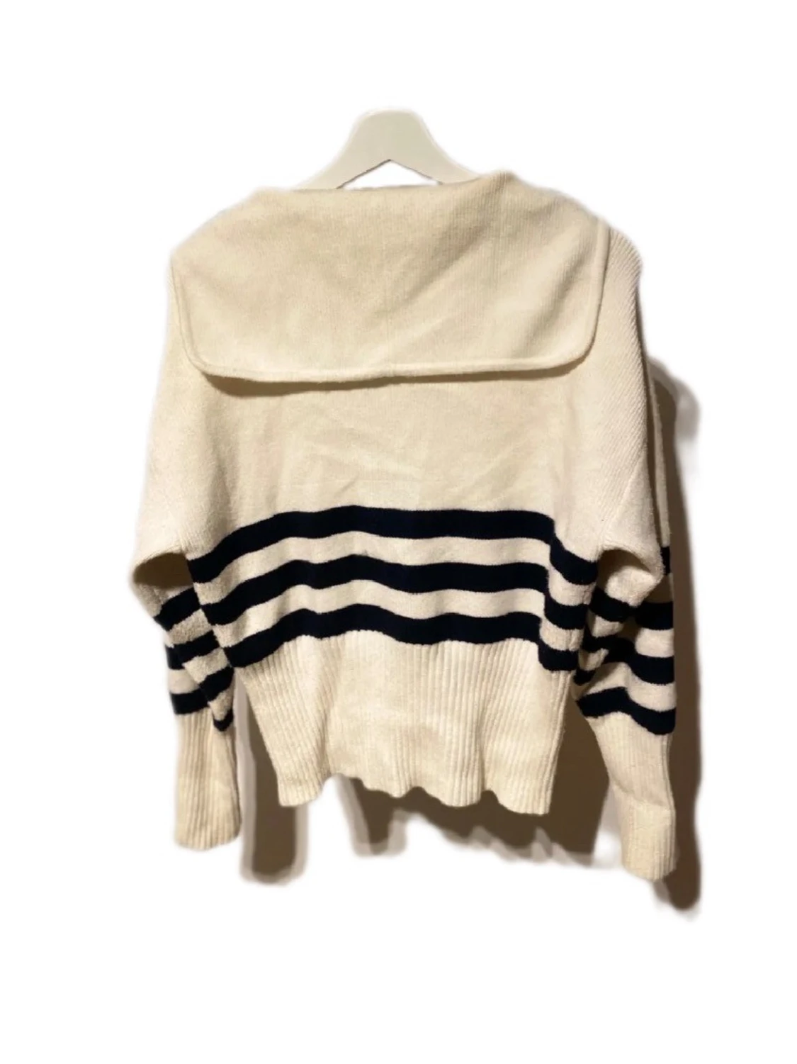 Krämvit kofta med ränder från Zara - 1