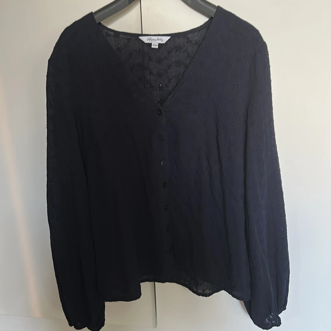 Söt mörkblå blus - 4