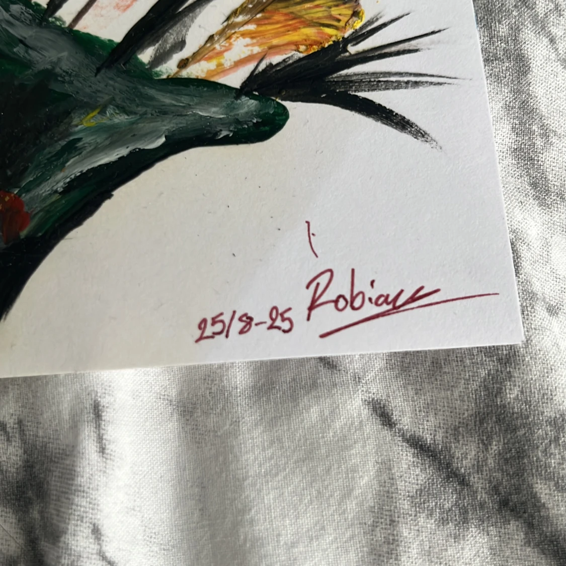 Oljemålning av blombukett - 2