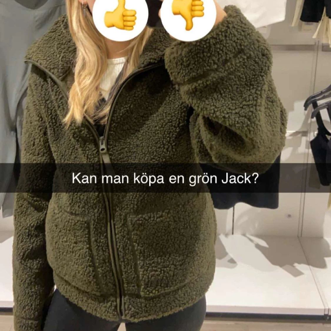 Grön Teddyjacka ifrån hm!