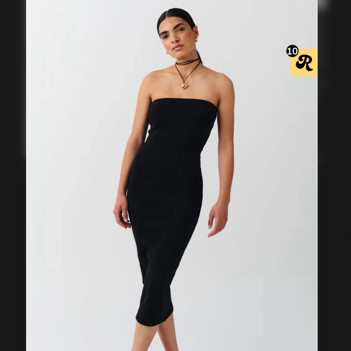 Svart ribbad tubklänning från Gina Tricot 