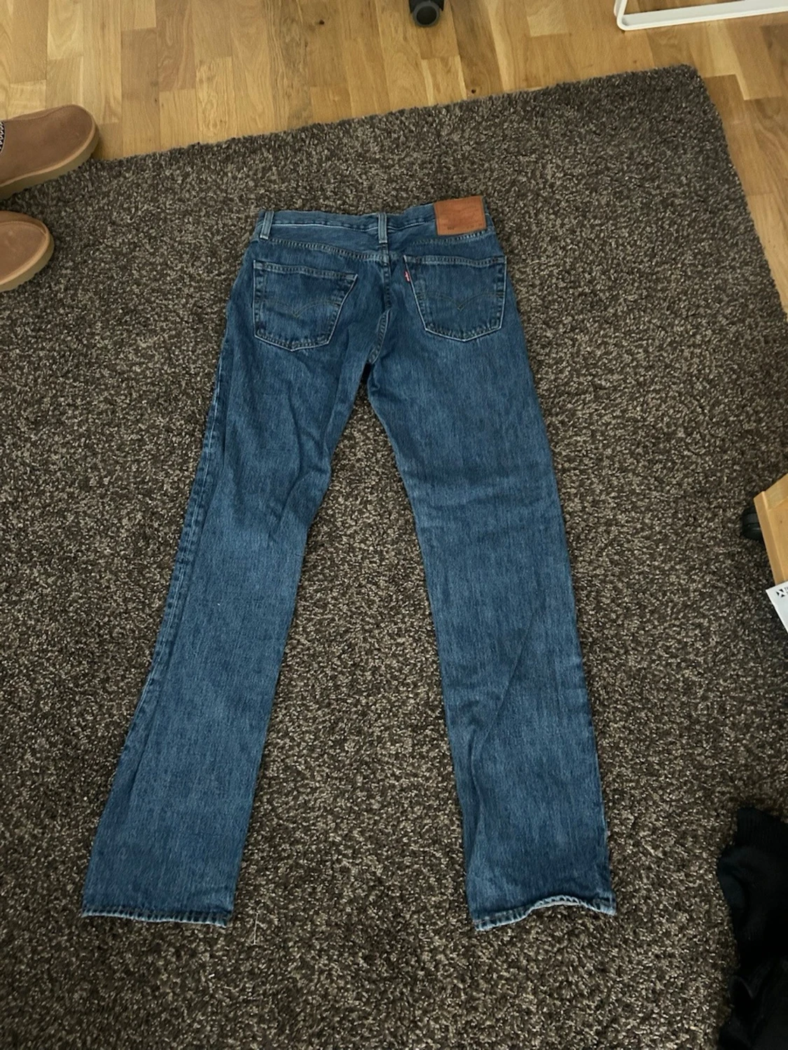 Levi's 501 blå raka jeans - 1