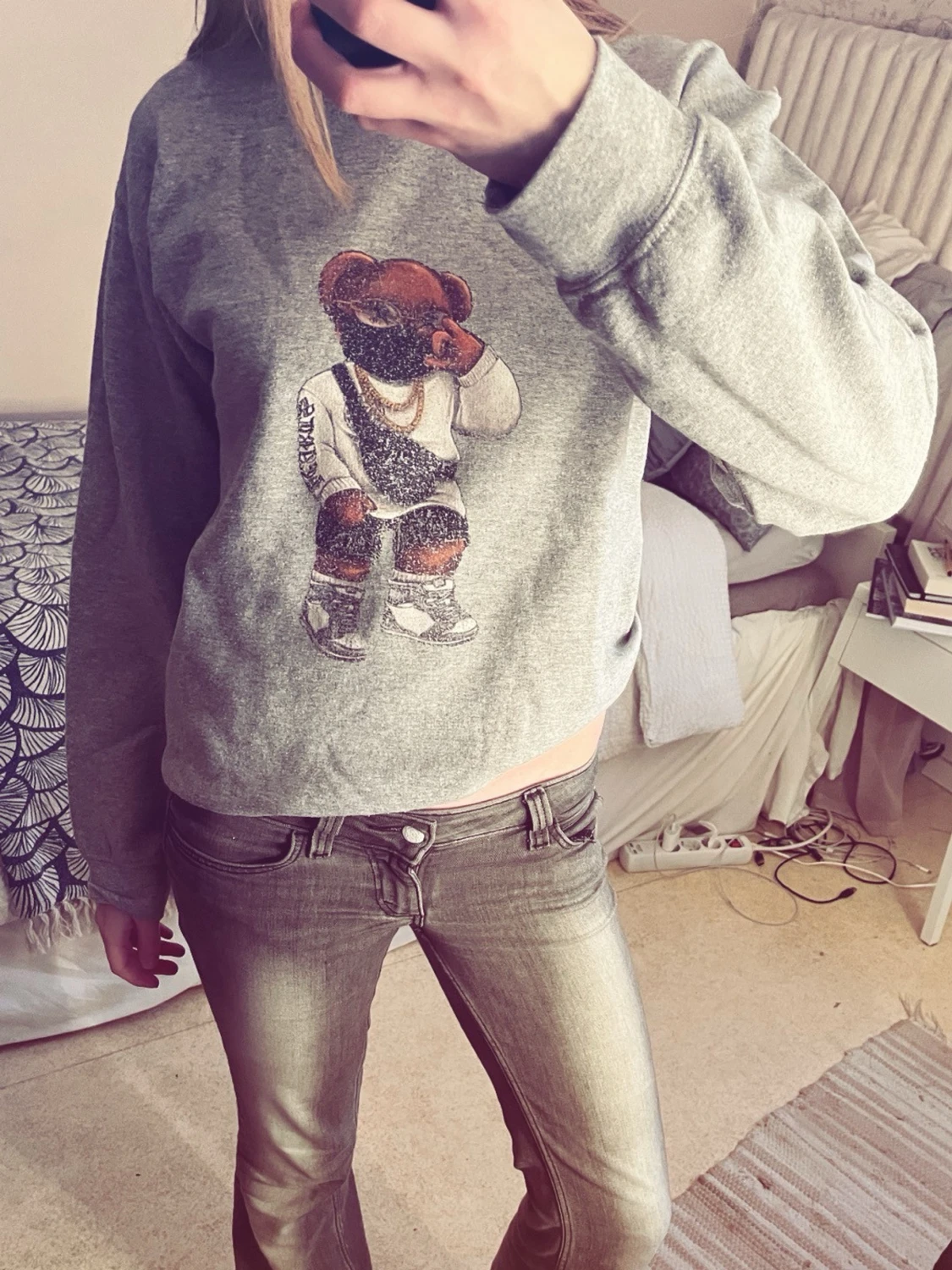 Grå fashionbear sweatshirt