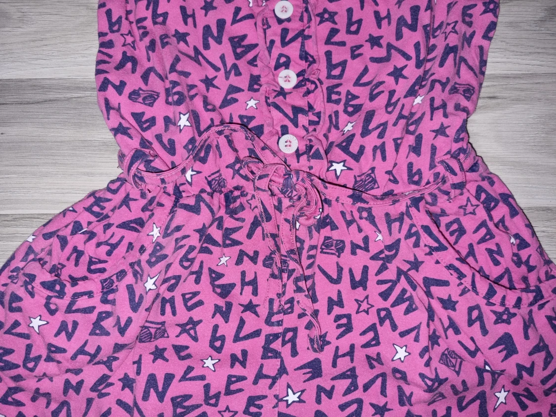 Rosa jumpsuit med bokstavsmönster - 3