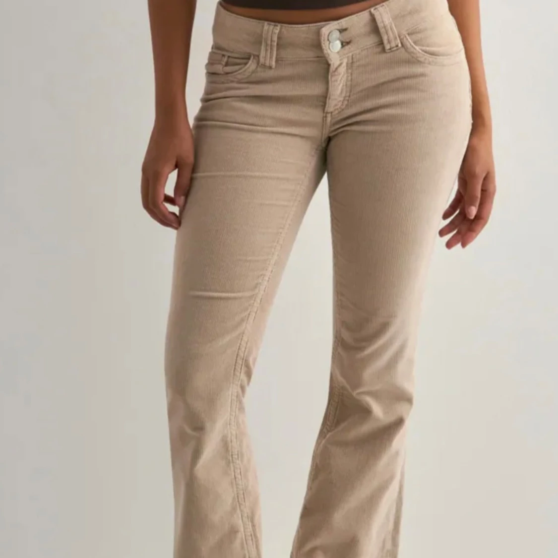 Beiga bootcut manchesterbyxor - 2