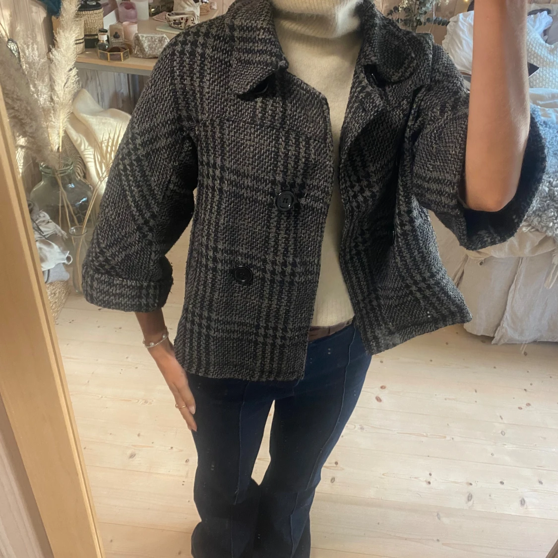 Rutig trekvartsärmad  - 2