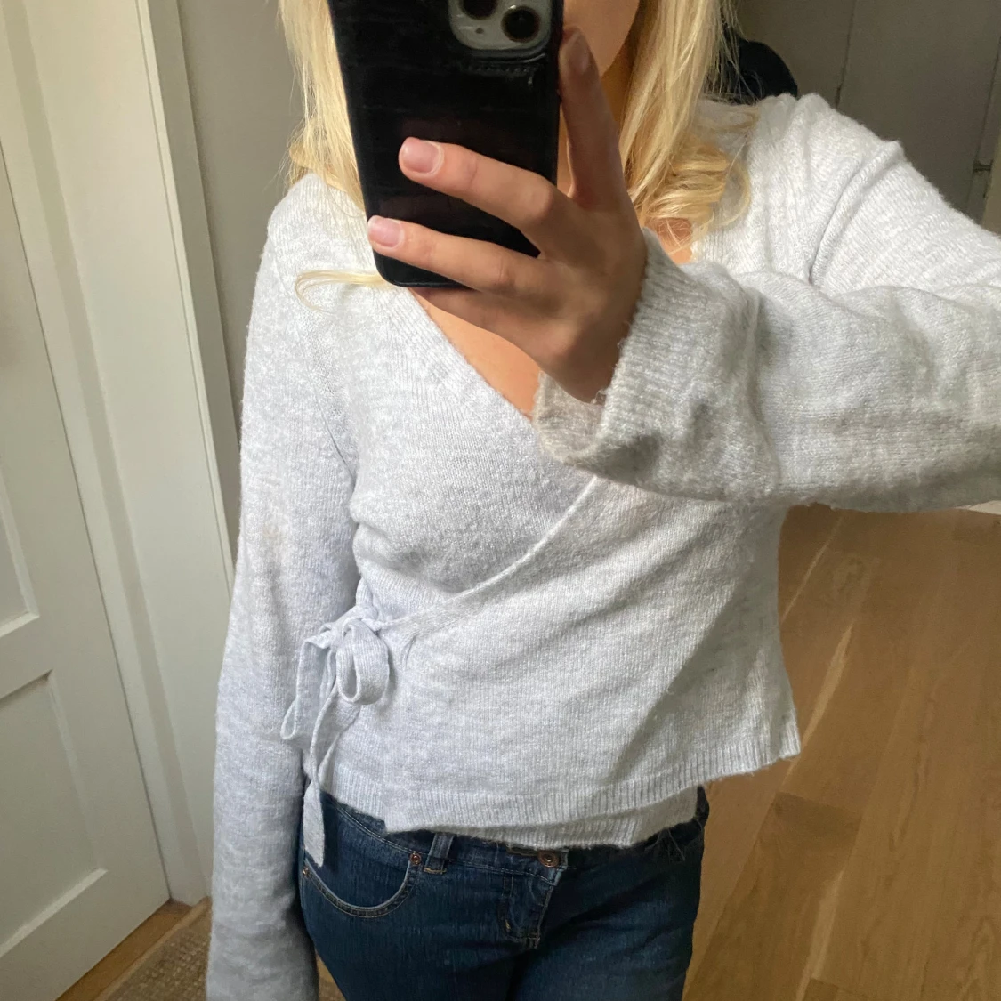 Stickad omlott tröja - 3