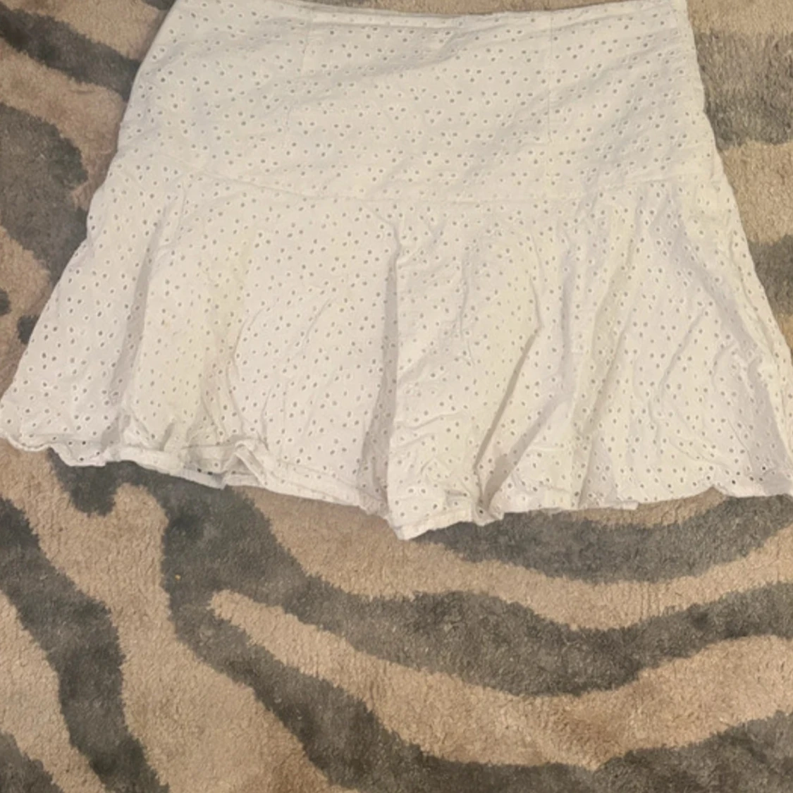 Vit volangkjol från H&M i bomull - 1