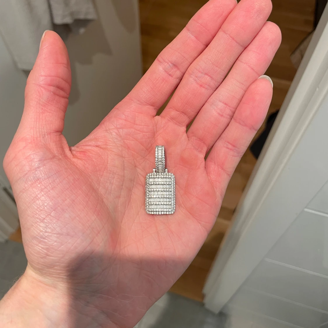 Moissanite hänge i äkta silver  - 2