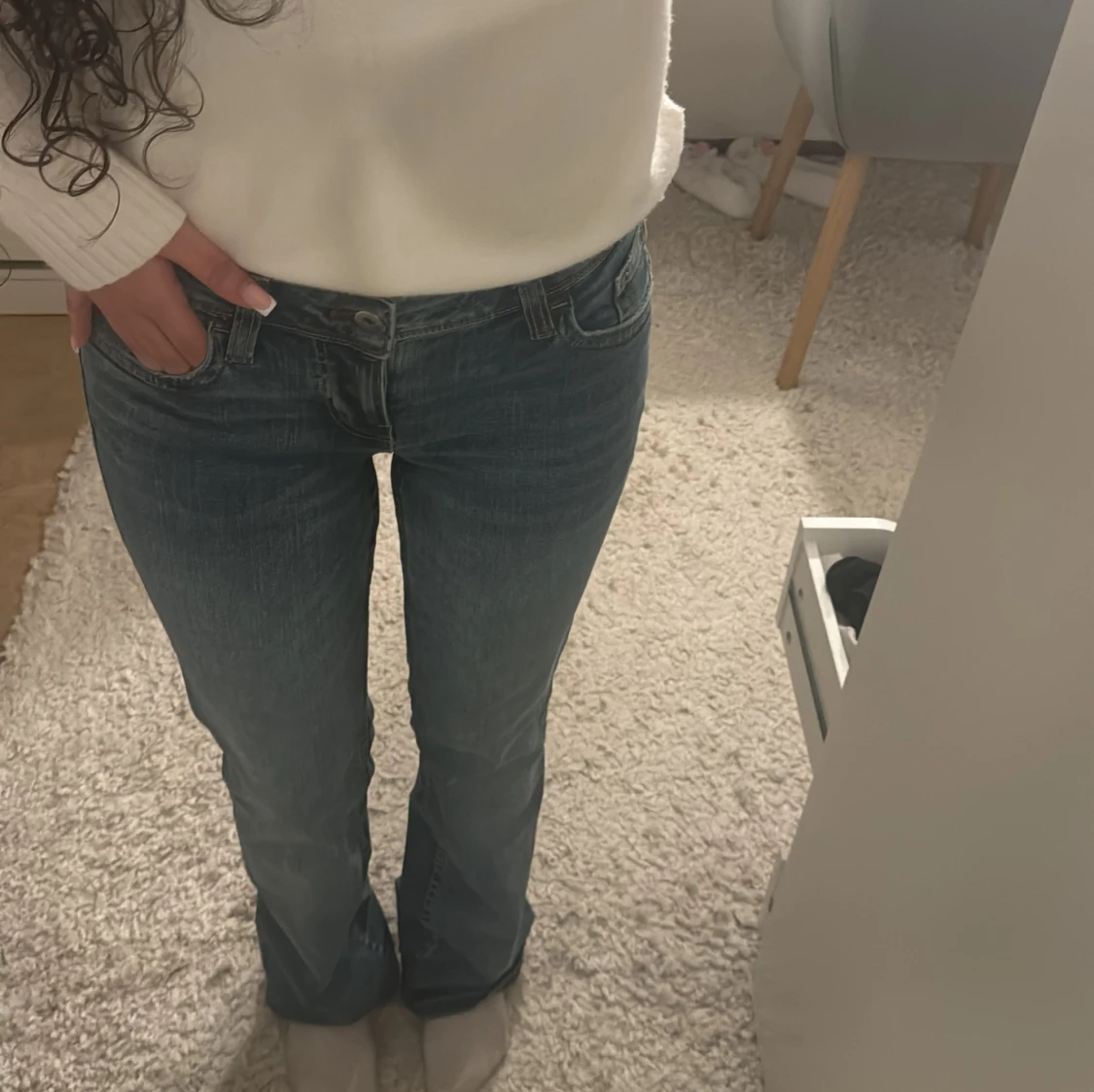 Lågmidjade jeans med mönster - 2
