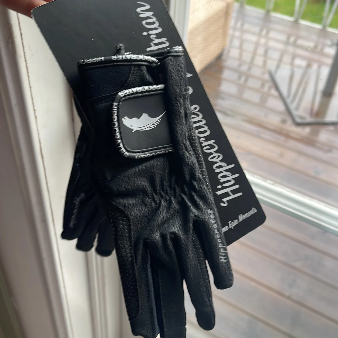 Svarta ridhandskar Hippocrates Equestrian