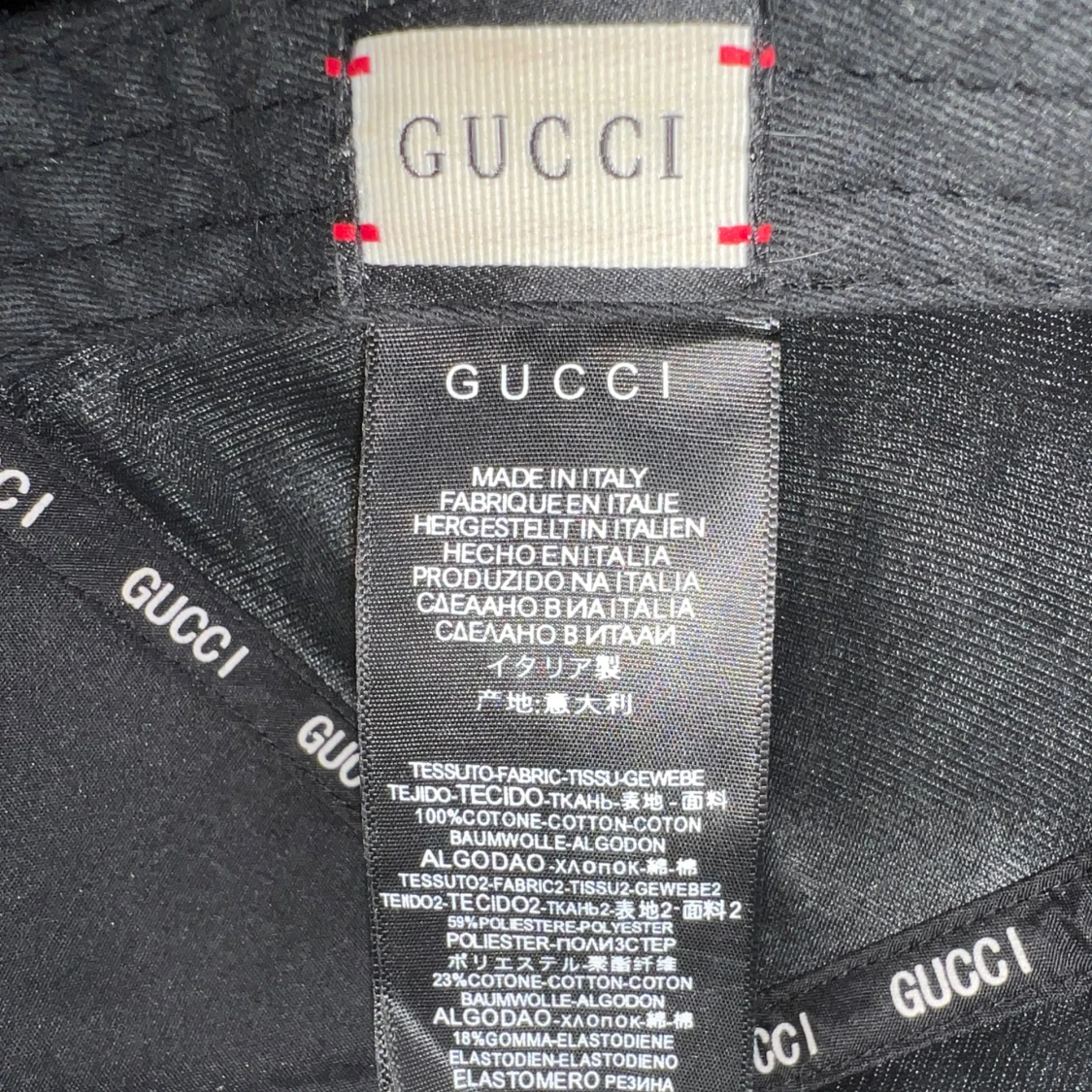 Svart keps med GG-mönster - 3