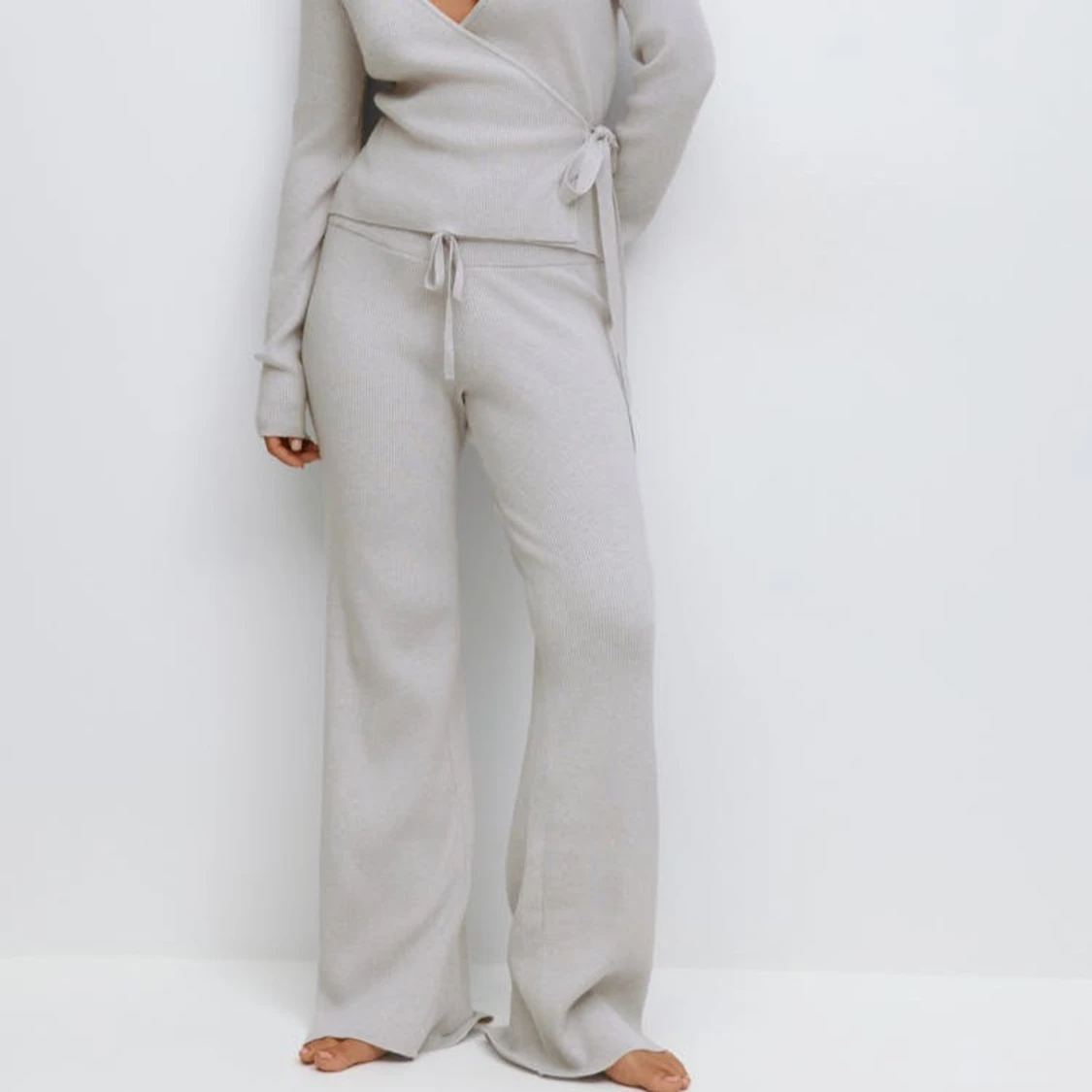 Stickad lounge byxor