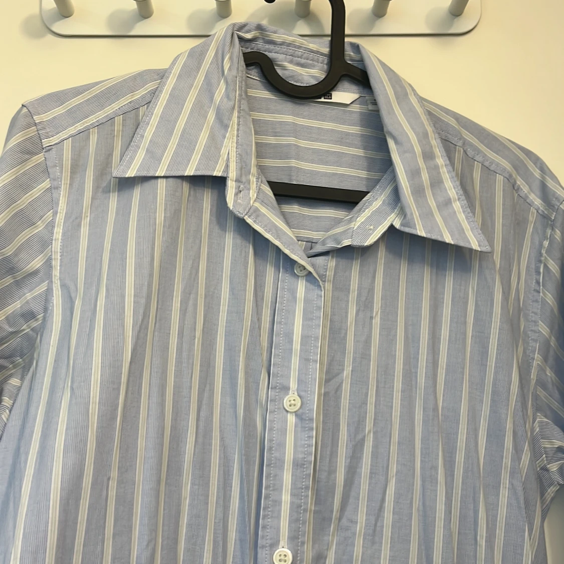 Blåvit randig skjortklänning - 2