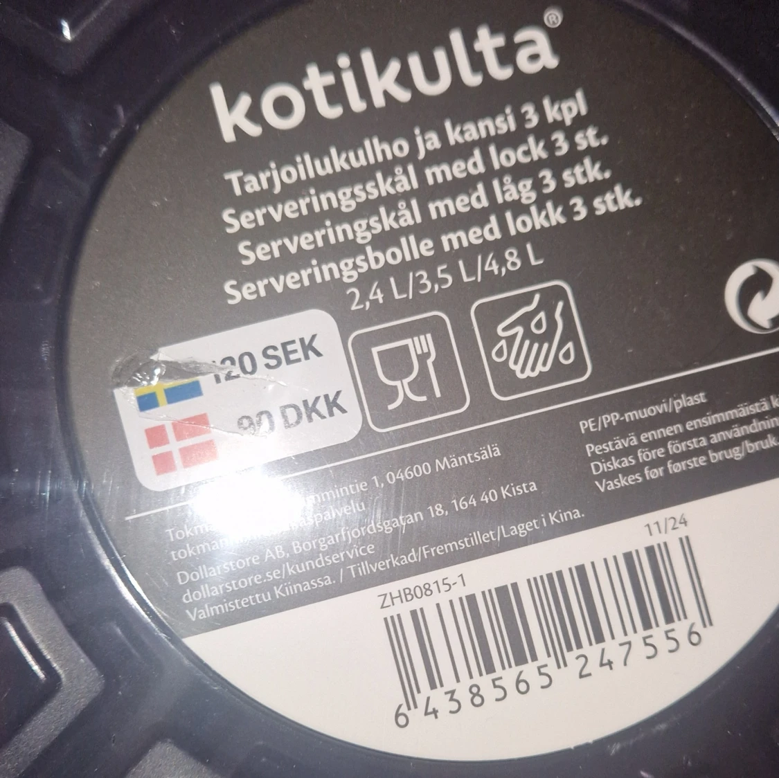 Serveringsskål med lock 3 st - 2