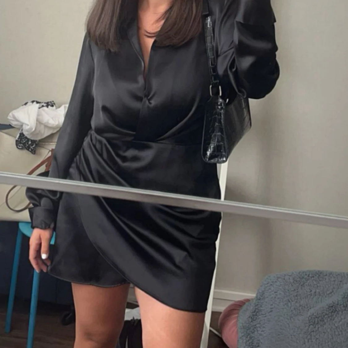 Svart omlottklänning från Zara