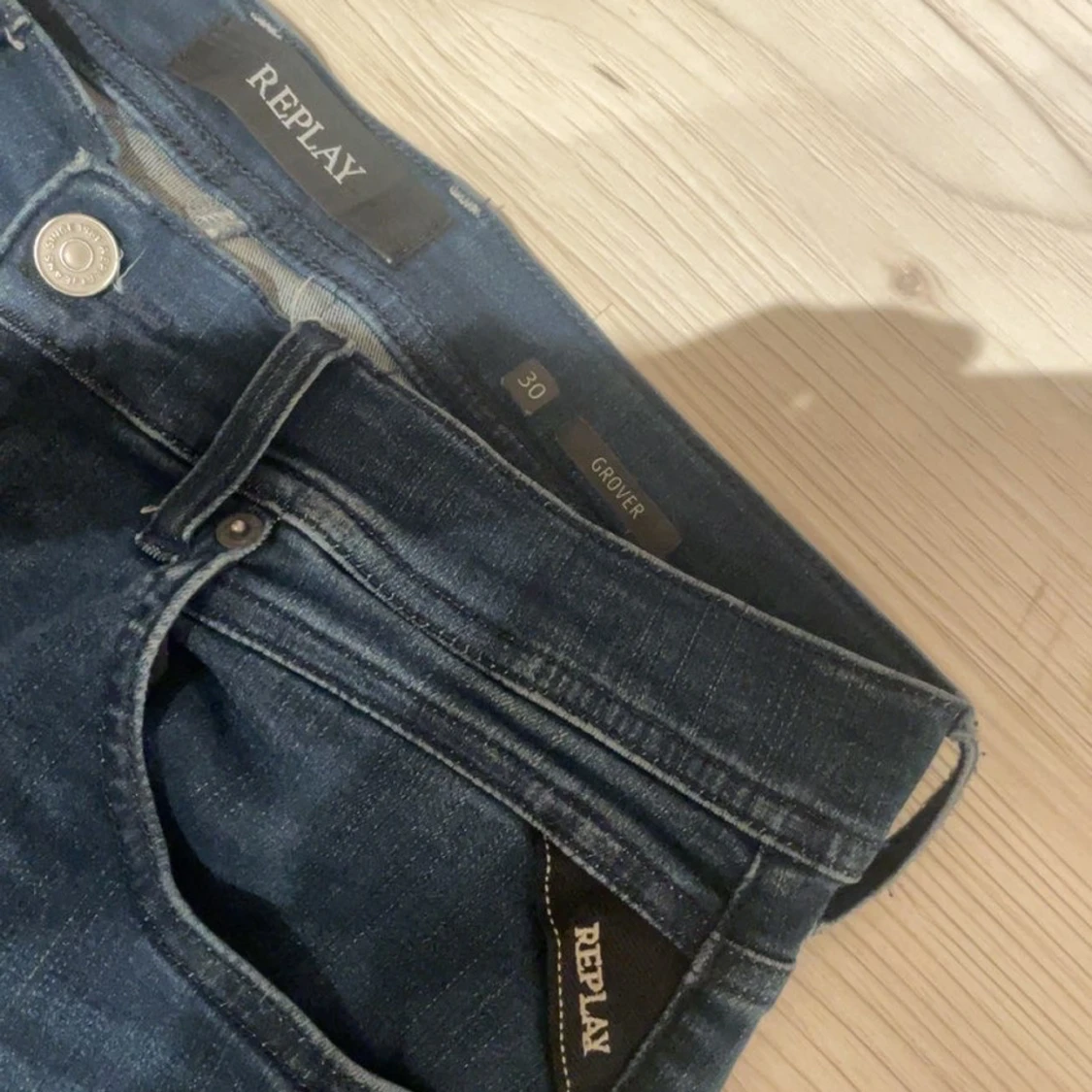 Replay Grover jeans i mörkblå denim - 2