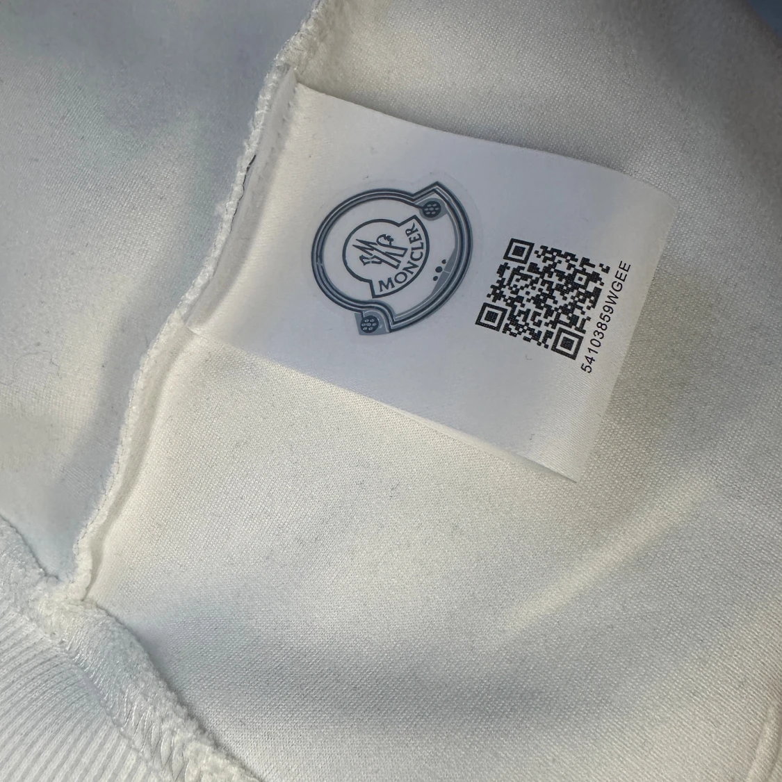 Vit hoodie från Moncler med dragkedja - 3