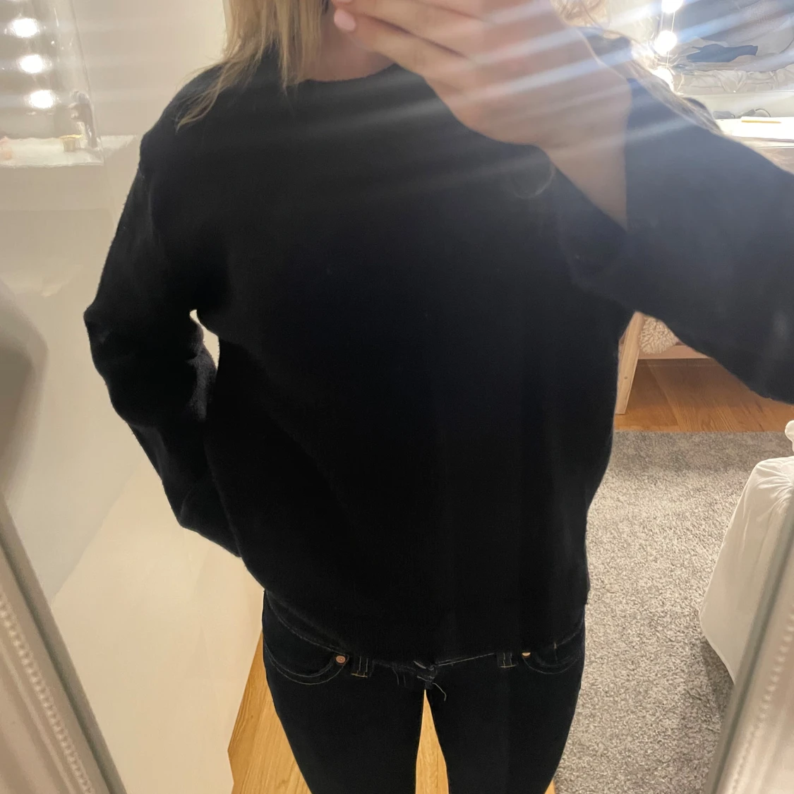 Svart stickad tröja - 3