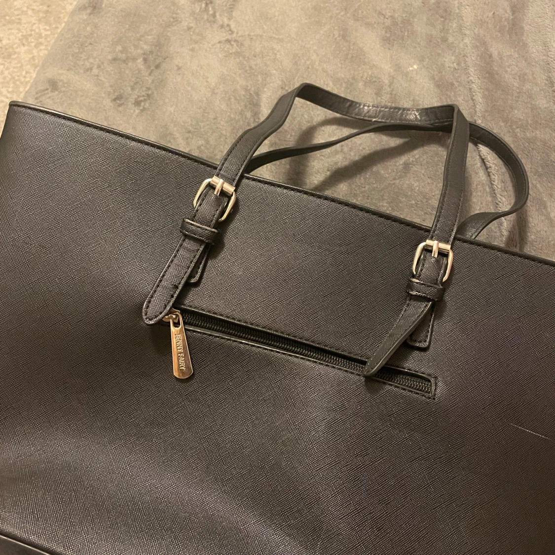 Jenny fairy väska svart läder med ficka stor - 2