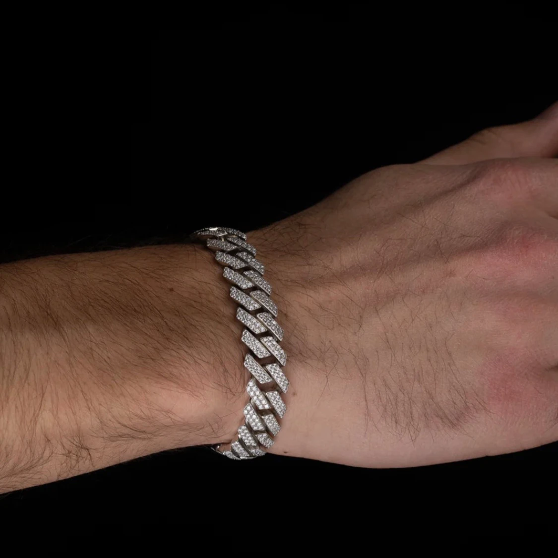 Iced out silverarmband - 1