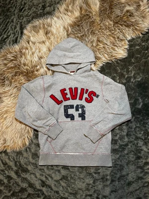 Vintage levis hoodie  - Tja! Säljer denna tvär feta vintage LEVI’S Hoodie i storlek S från cirka 2005-2006, sällsynt redtab hoodie med snyggt motiv, underbara slitningar och tvär fet passform. Hör av er vid minsta fundering//Eskil