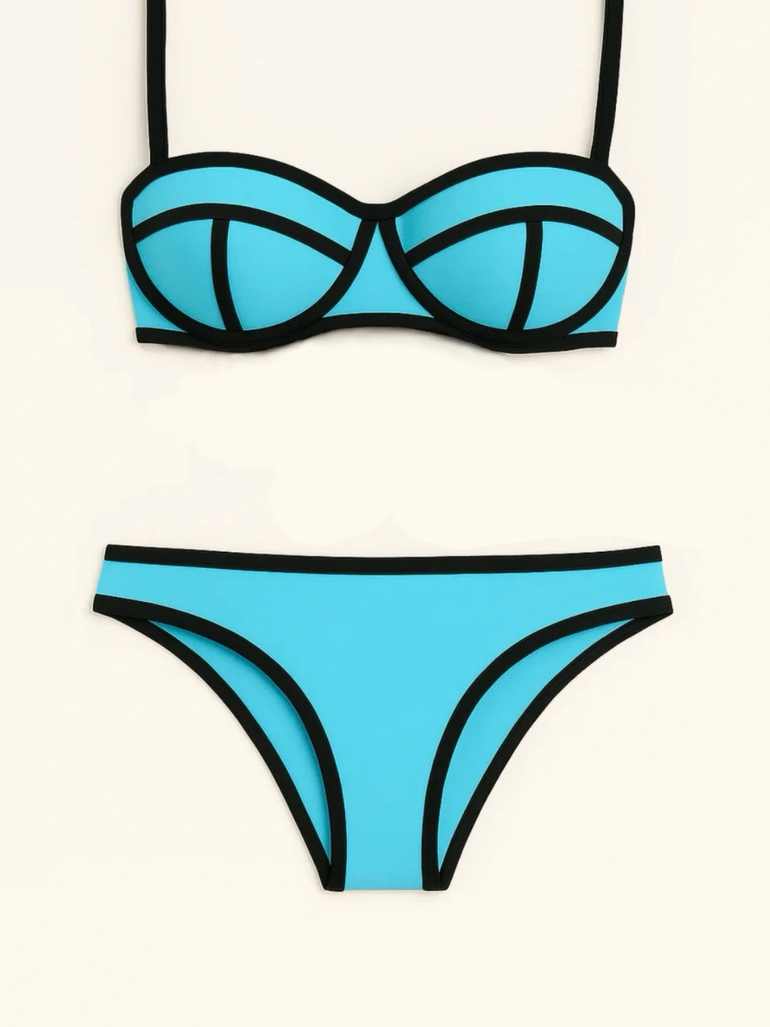 Triangl turkos bikini - 1