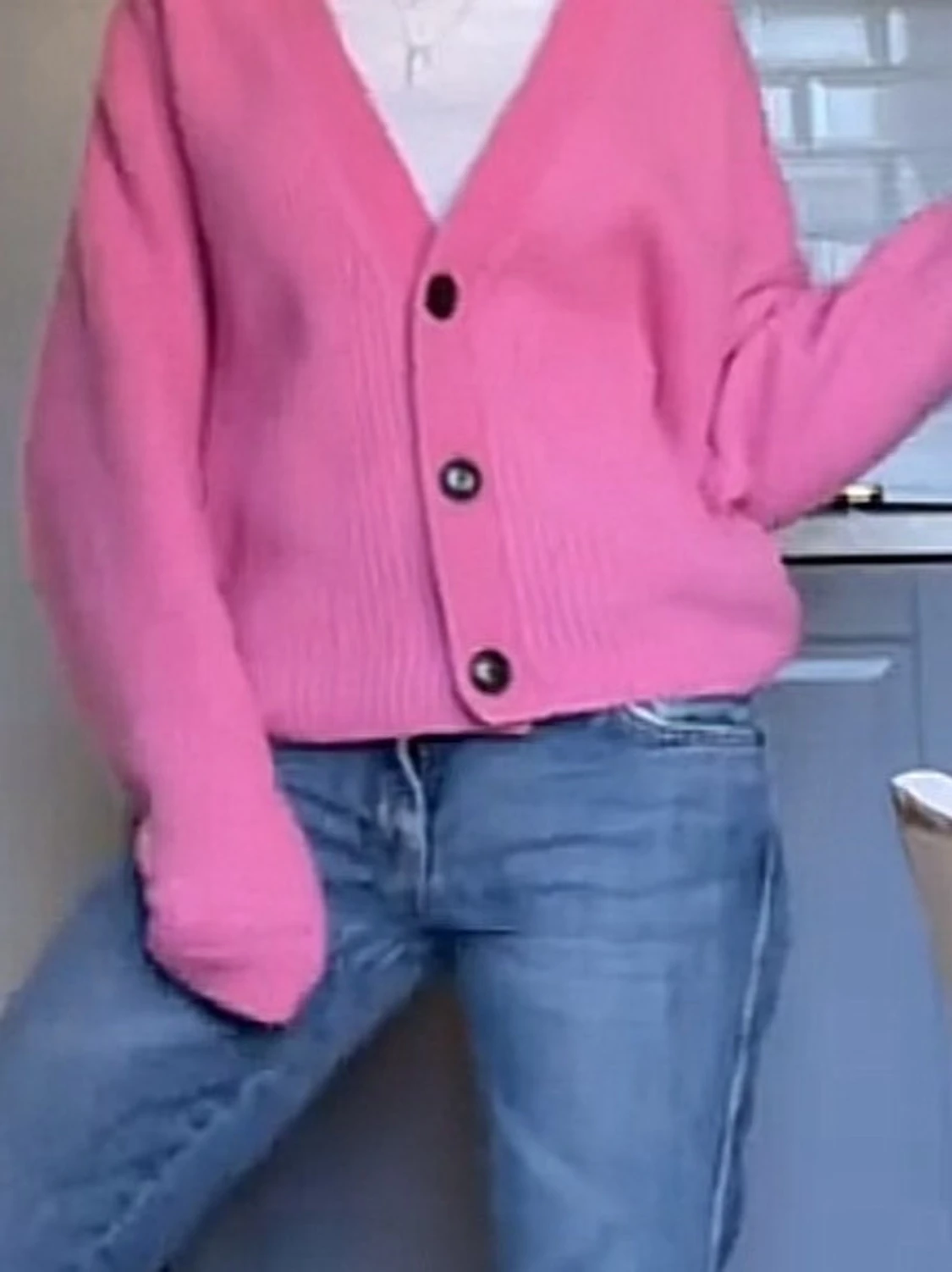 Rosa kofta från & Other Stories XS - 1