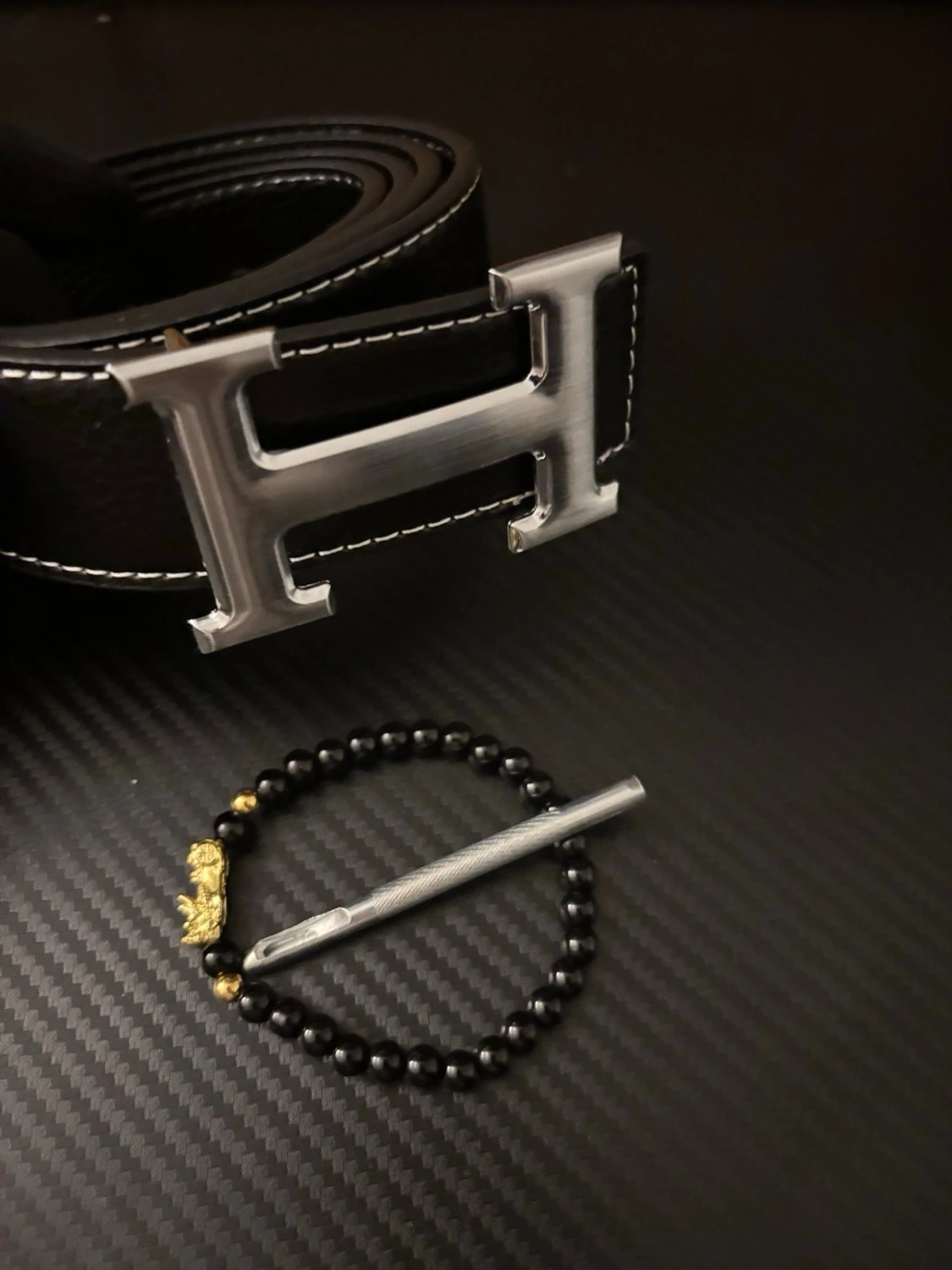 Svart Herm3s bälte  - 2