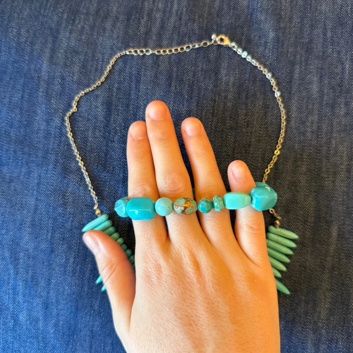 Turkos halsband med matchande armband (bundle) - 2