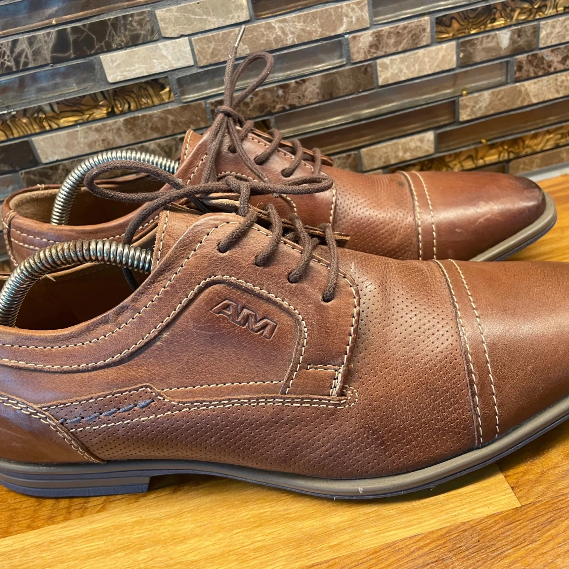 Bruna skinnloafers från AM Shoe Company - 2