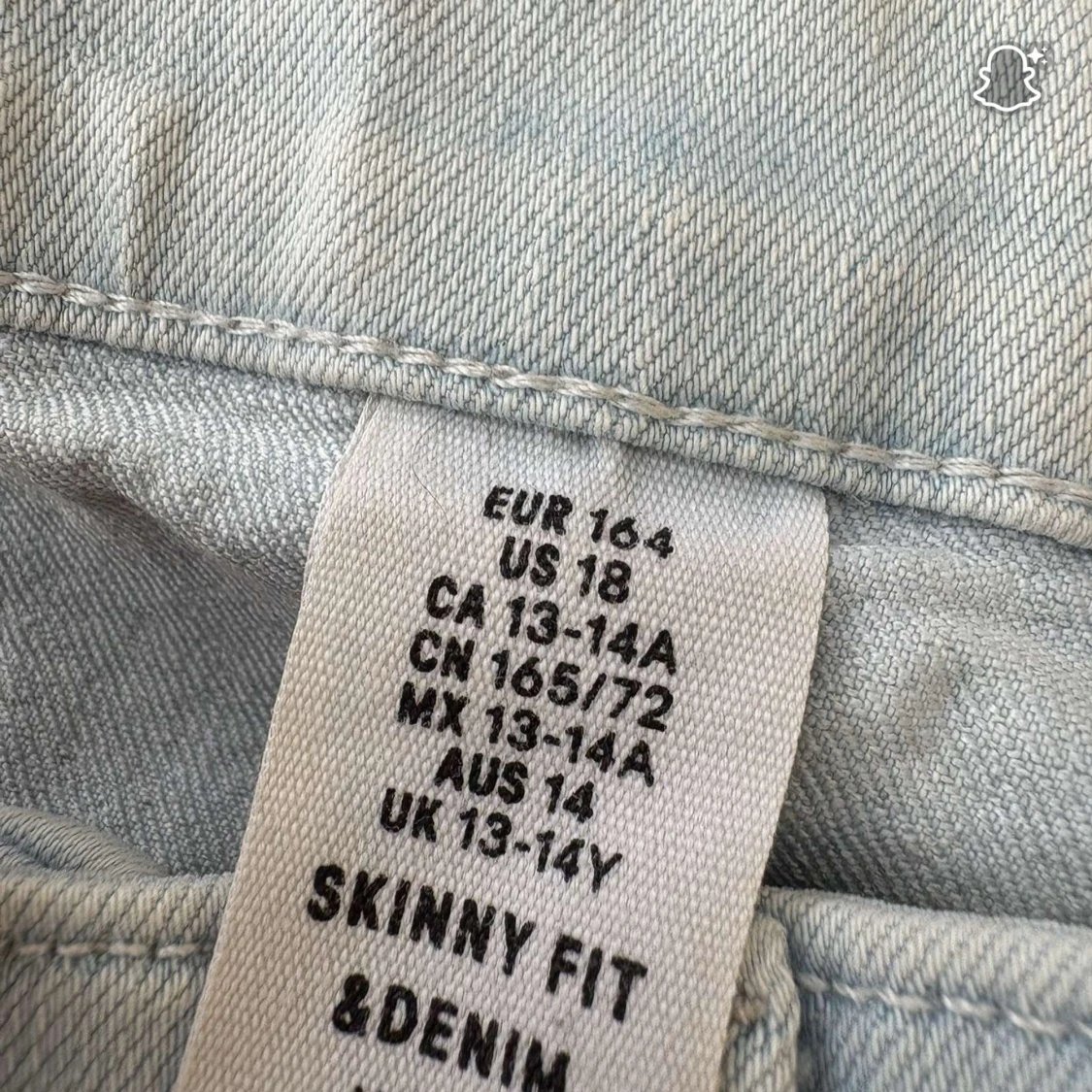 Ljusblå skinny jeans i denim - 2