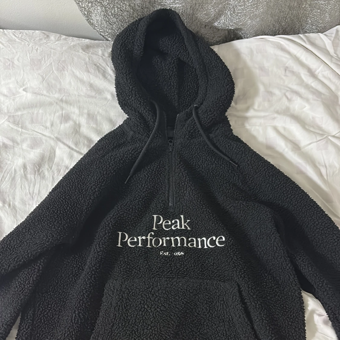 Svart fleece hoodie Peak Performance