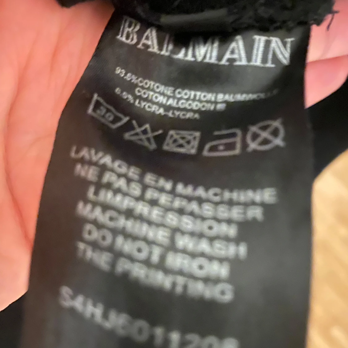 Svart balmain hoodie - 2