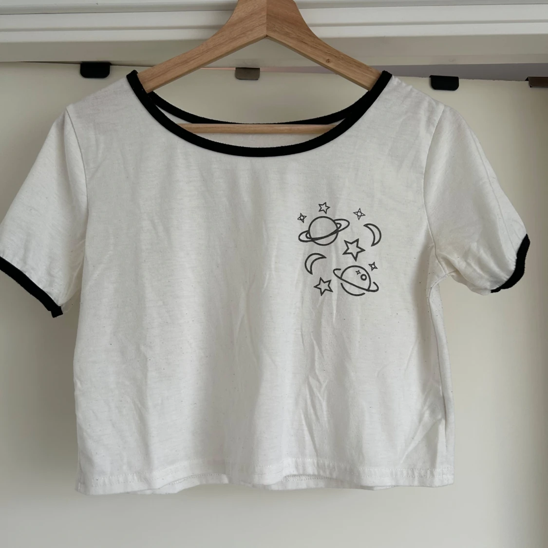 Vit magtröja m tryck - 2