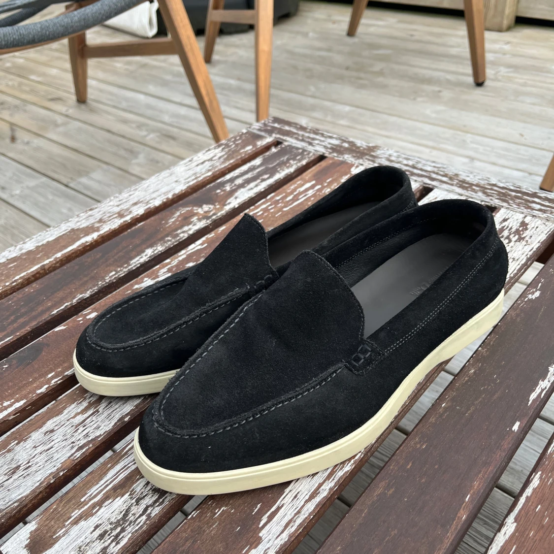 Mörkblå mockaloafers från Massimo Dutti - 1