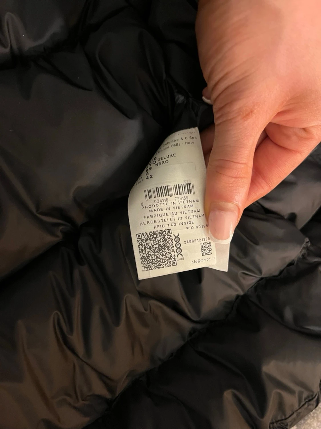 Svart Colmar dunjacka med huva - 4