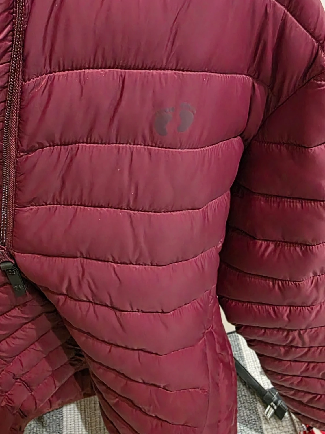 Vinröd pufferjacka från Hang Ten XL - 3