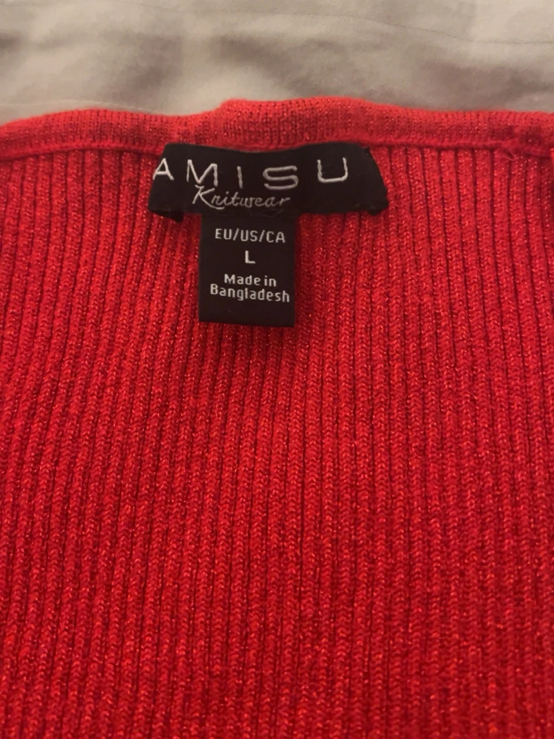 Röd glitter topp från Amisu - 2