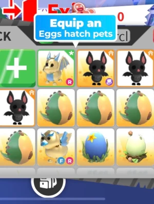 Adopt me  - Adopt me pets, cars, potion. Har gamla saker som inte finns längre i spelet och mina ägg är från flera år tillbaka som finns inte längre heller skriv om priset så diskuterar vi. 