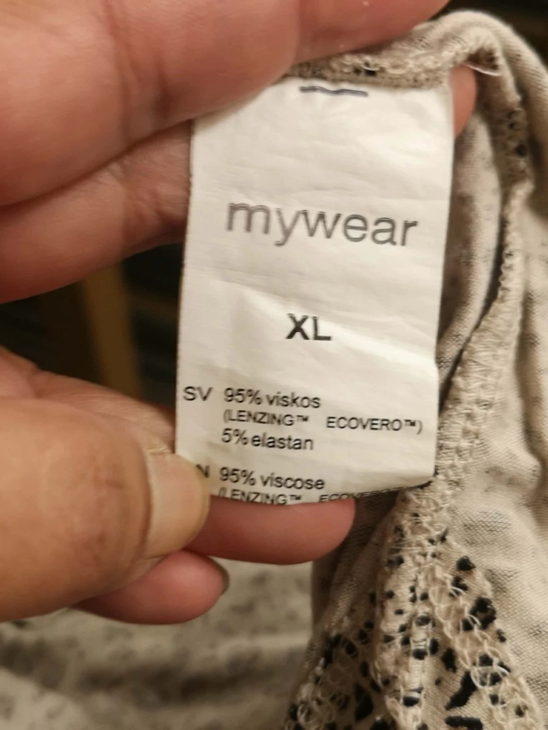 Beige leopardmönstrad klänning XL - 3