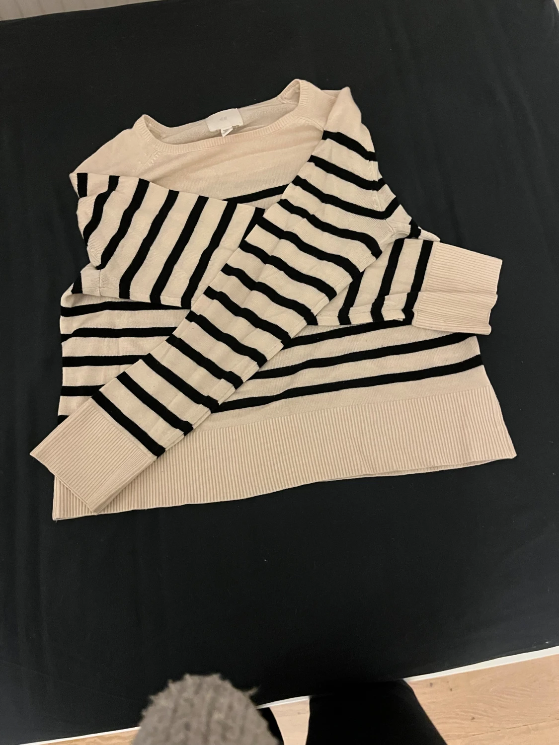 Randig beige tröja från H&M XS - 2