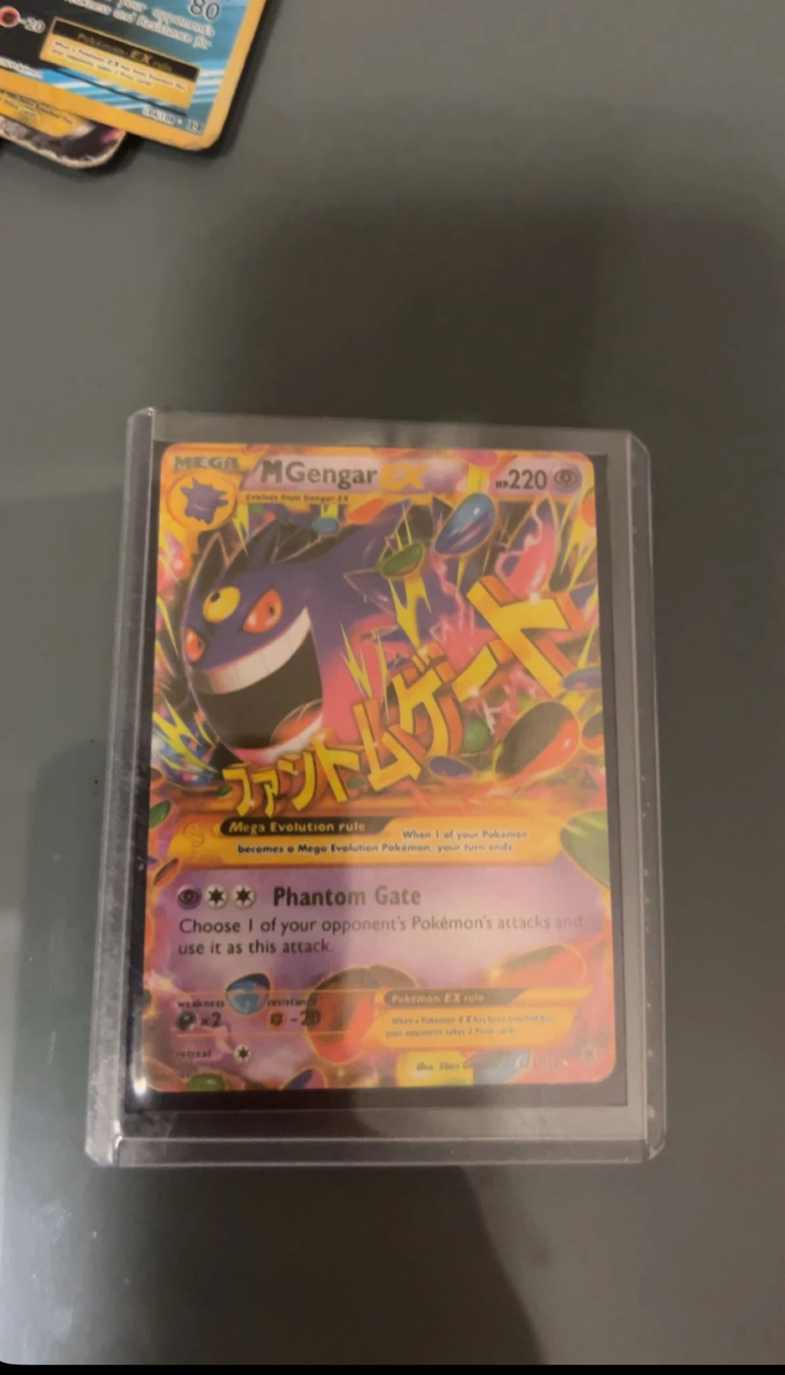 2014 Pokemon M Gengar EX Phantom Forces Ultra Rare PSA 7 Mega Evolution