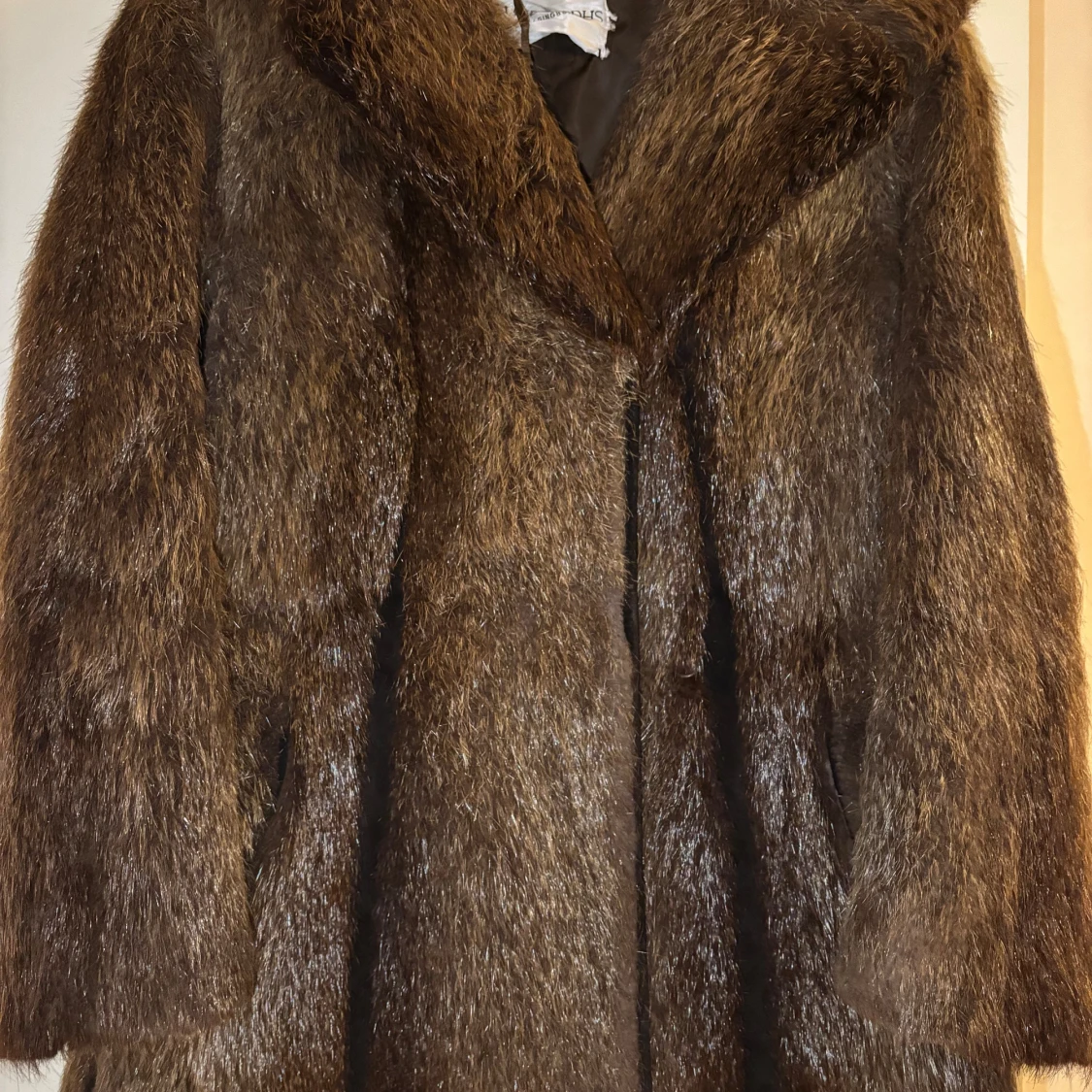 Brun pälsjacka från Lundbladhs - 1