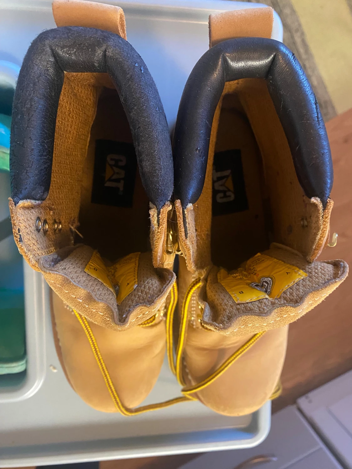 CAT boots i beige skinn, storlek 38 - 3