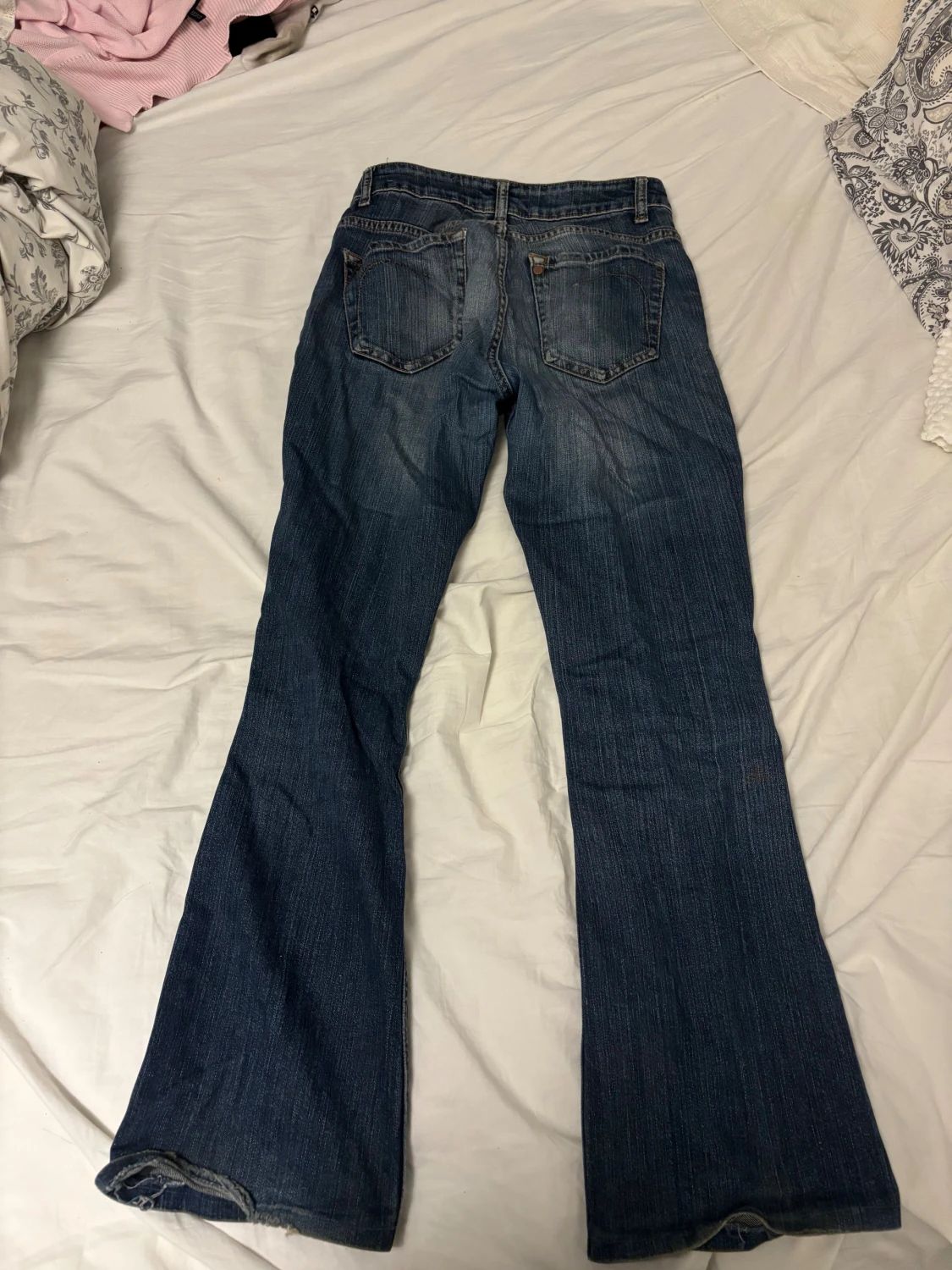 Blå flared jeans - 1