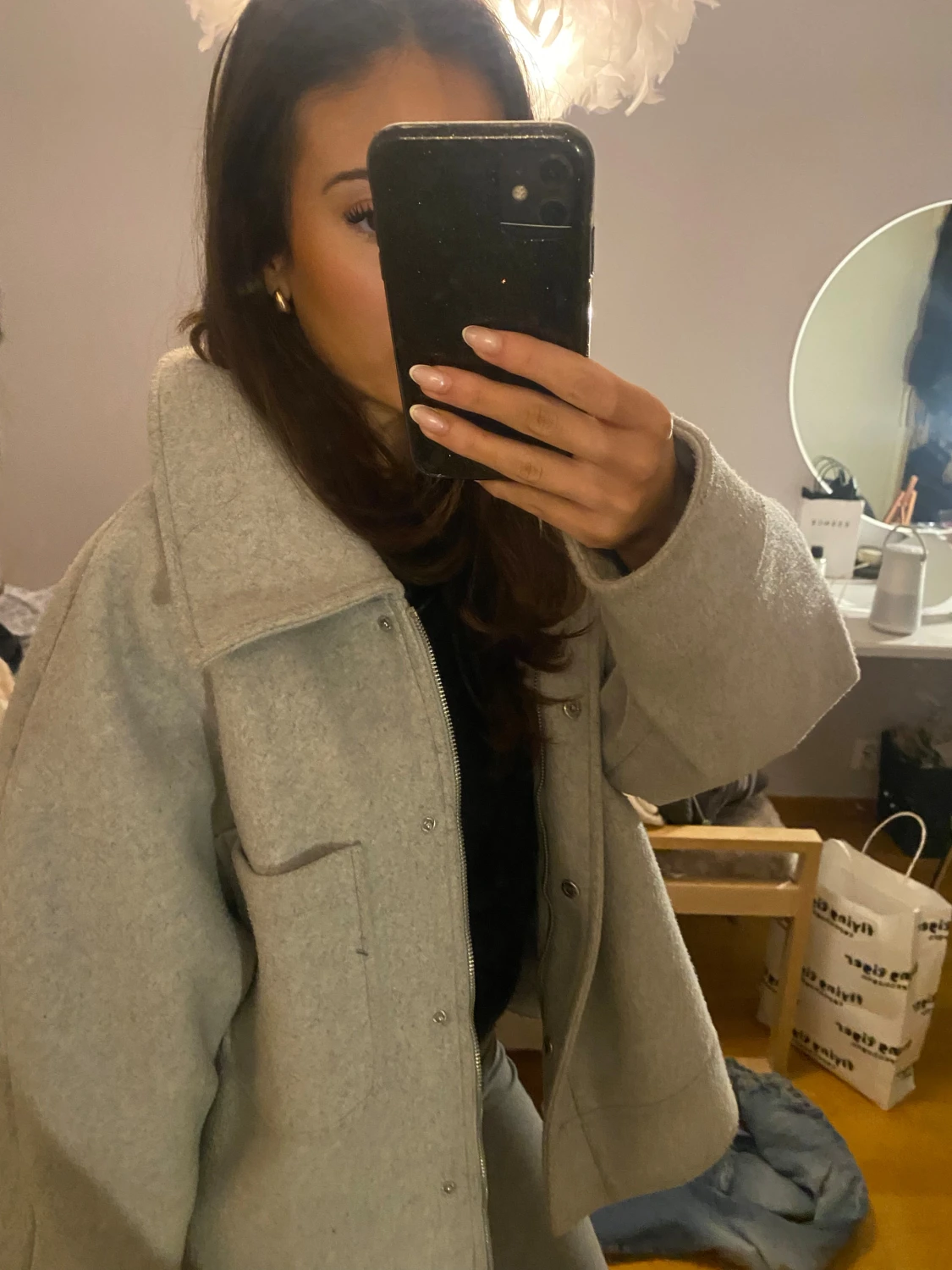 Grå kappa från NA-KD