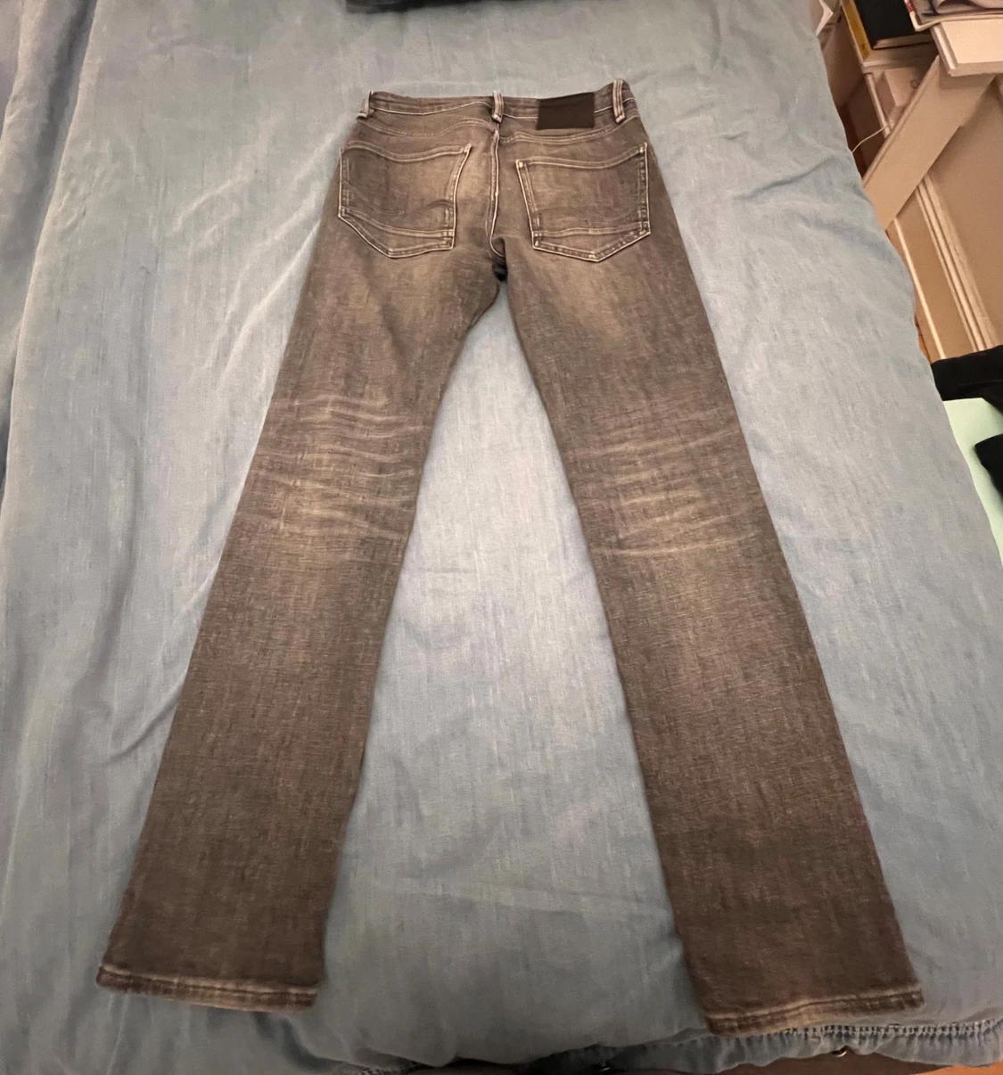 Slim Straight Fit grå jeans - 4